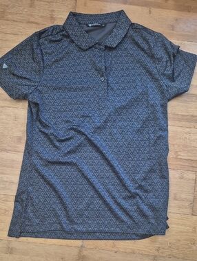 Black Patterned Polo Shirt for Kids - Athletic Short Sleeve